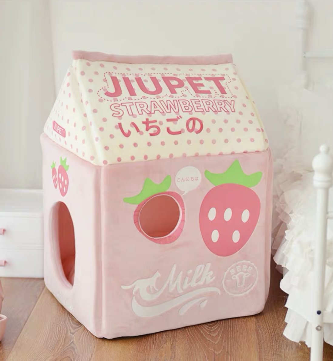 Cute Strawberry And Banana Cat House PN3235