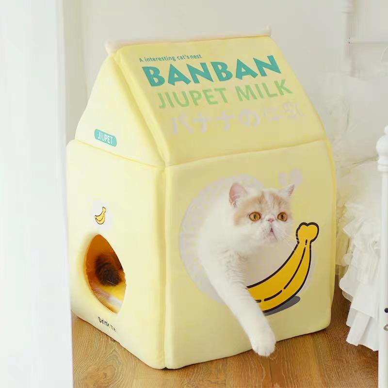 Cute Strawberry And Banana Cat House PN3235