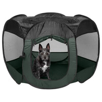 Furhaven Portable Dog Playpen Cat Tent Pet playground/kennel foldable indoor outdoor zippered puppy crate - Hunter Green Small