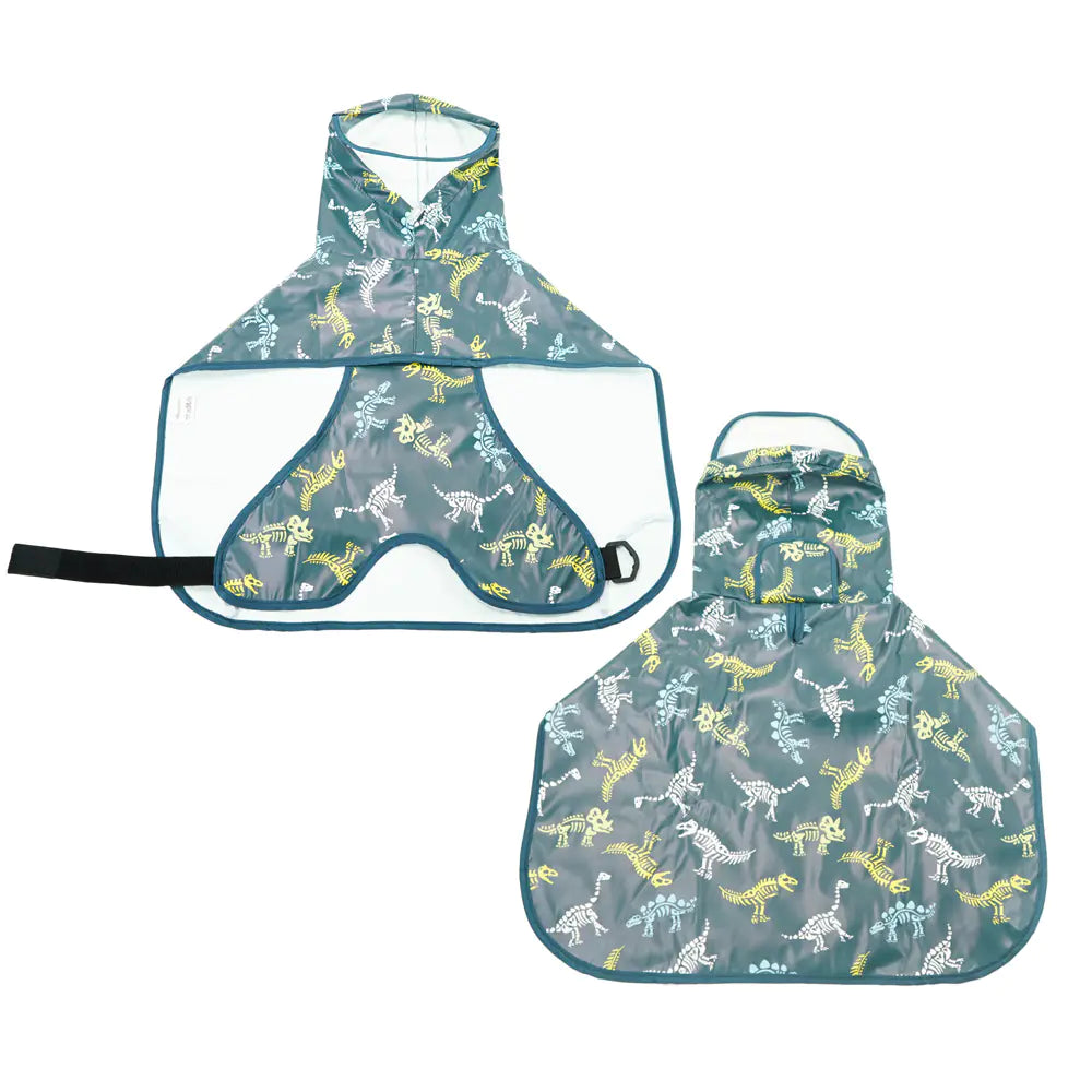 Transparent Brim Dog Raincoat with Bellyband