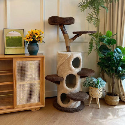 Treehouse Cat Tree for Multiple Cats Climbing Condo